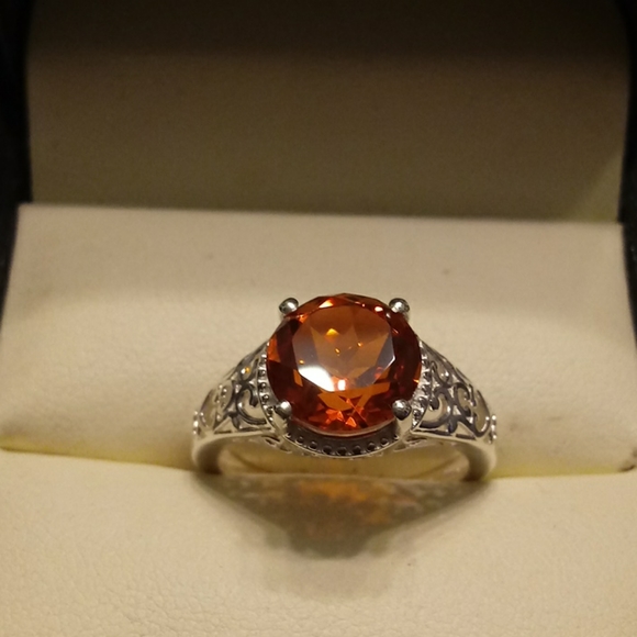 estate 925 Jewelry - 1.75ctw Genuine Fire Quartz 925 Sterling Silver